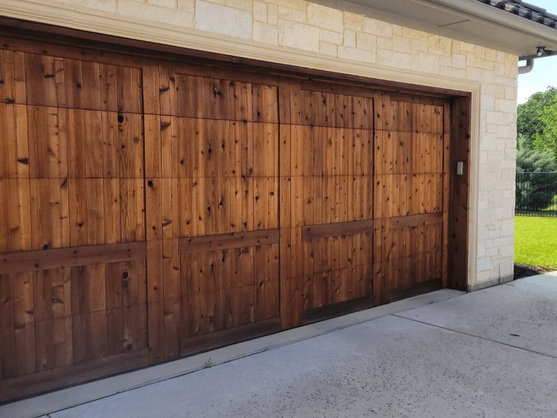 Garage Door Staining in Dallas TX