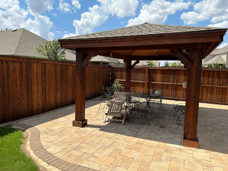 Pergola Staining In Dallas TX